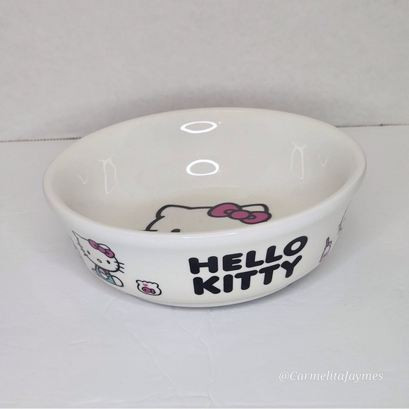 HELLO KITTY 🐱 Large Ceramic Pet Feeding Food Dish for pets NEW - Picture 2 of 4